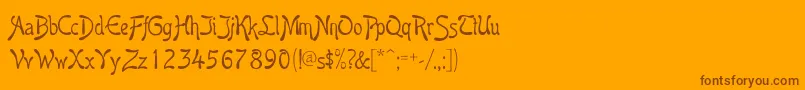 Favorit Font – Brown Fonts on Orange Background