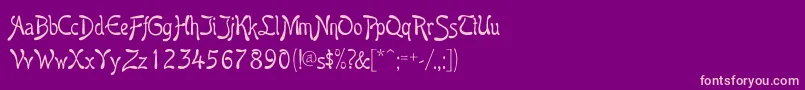 Favorit Font – Pink Fonts on Purple Background