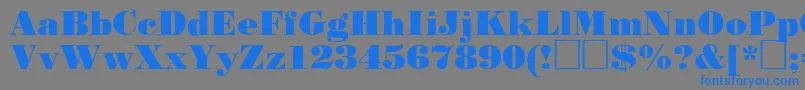 Standardposterctt Font – Blue Fonts on Gray Background