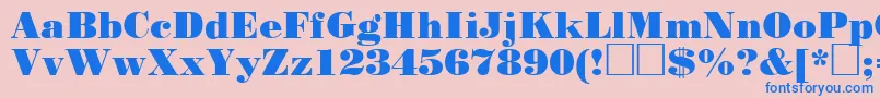Standardposterctt Font – Blue Fonts on Pink Background