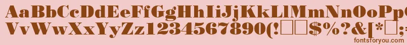 Standardposterctt Font – Brown Fonts on Pink Background