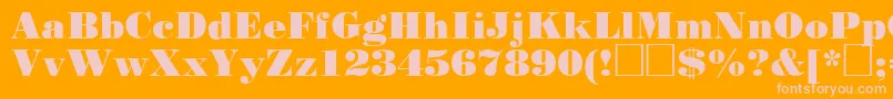 Standardposterctt Font – Pink Fonts on Orange Background
