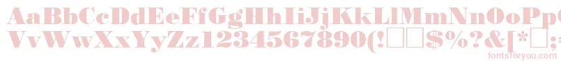 Standardposterctt-Schriftart – Rosa Schriften auf weißem Hintergrund