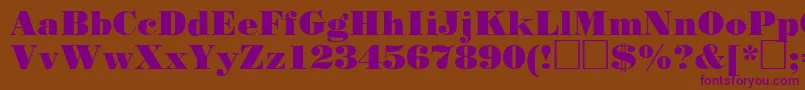 Standardposterctt Font – Purple Fonts on Brown Background