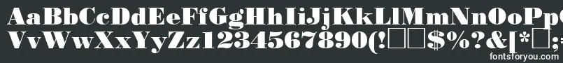 Standardposterctt-fontti – valkoiset fontit mustalla taustalla