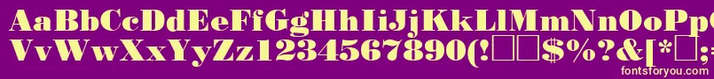 Шрифт Standardposterctt – жёлтые шрифты на фиолетовом фоне