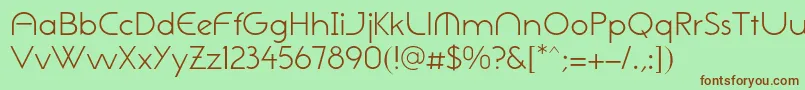 Шрифт NeogothisadfstdLight – коричневые шрифты на зелёном фоне