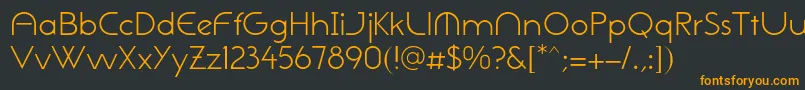 フォントNeogothisadfstdLight – 黒い背景にオレンジの文字