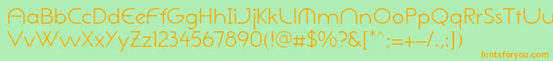 NeogothisadfstdLight Font – Orange Fonts on Green Background