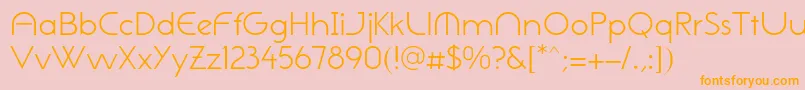 NeogothisadfstdLight Font – Orange Fonts on Pink Background