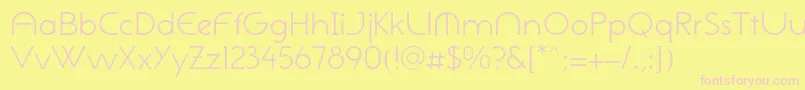 NeogothisadfstdLight Font – Pink Fonts on Yellow Background