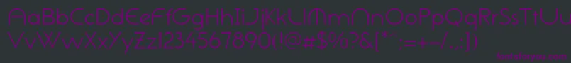 Шрифт NeogothisadfstdLight – фиолетовые шрифты на чёрном фоне