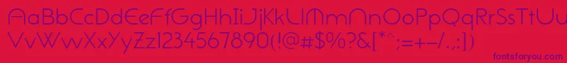 NeogothisadfstdLight Font – Purple Fonts on Red Background