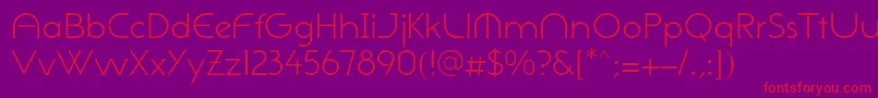 NeogothisadfstdLight Font – Red Fonts on Purple Background