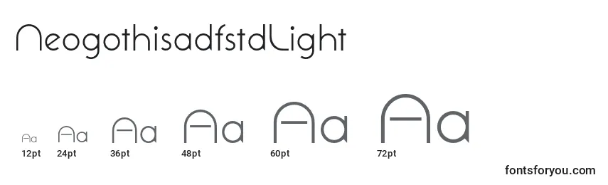 NeogothisadfstdLight Font Sizes