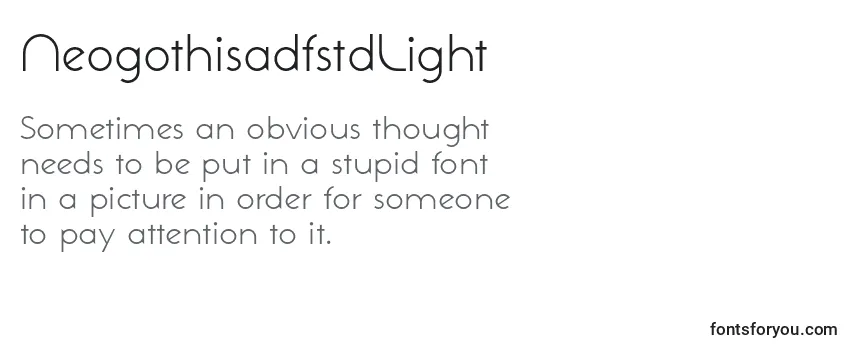 NeogothisadfstdLight Font