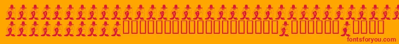 FlFlasher Font – Red Fonts on Orange Background