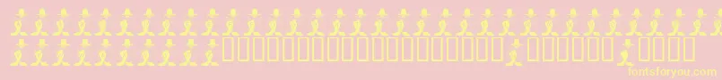 FlFlasher Font – Yellow Fonts on Pink Background