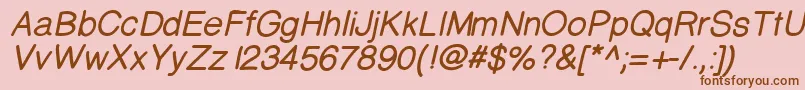 Prinsesstartabolditalicdemo Font – Brown Fonts on Pink Background