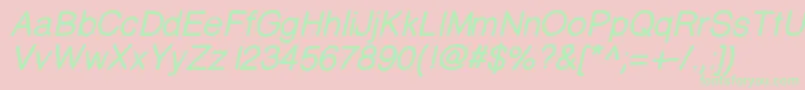 Prinsesstartabolditalicdemo Font – Green Fonts on Pink Background