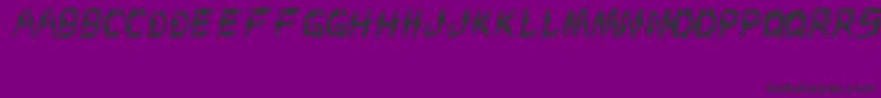 フォントCreep – 紫の背景に黒い文字