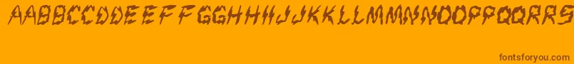 Шрифт Creep – коричневые шрифты на оранжевом фоне