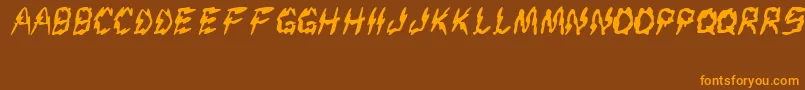 Creep Font – Orange Fonts on Brown Background