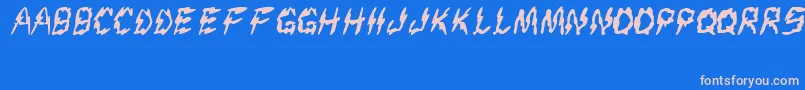 フォントCreep – ピンクの文字、青い背景