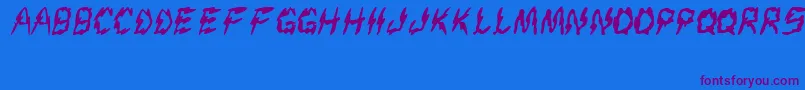 Шрифт Creep – фиолетовые шрифты на синем фоне