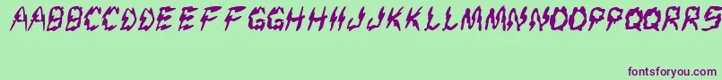 Шрифт Creep – фиолетовые шрифты на зелёном фоне