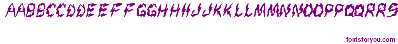 Creep-Schriftart – Violette Schriften auf weißem Hintergrund
