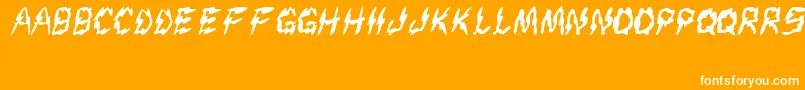 Шрифт Creep – белые шрифты на оранжевом фоне