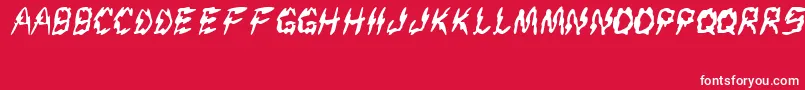 フォントCreep – 赤い背景に白い文字