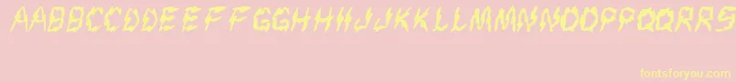 Шрифт Creep – жёлтые шрифты на розовом фоне