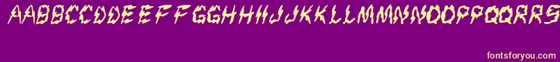 フォントCreep – 紫の背景に黄色のフォント