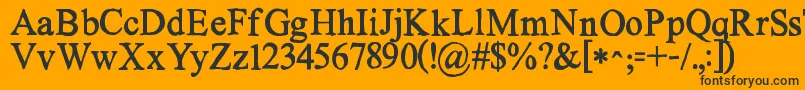 Kgnoregretssolid Font – Black Fonts on Orange Background