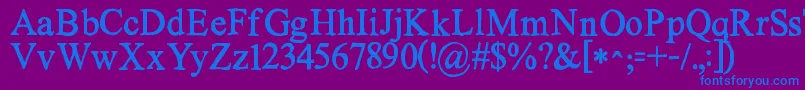 Kgnoregretssolid Font – Blue Fonts on Purple Background