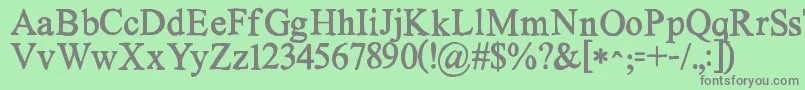 Kgnoregretssolid Font – Gray Fonts on Green Background