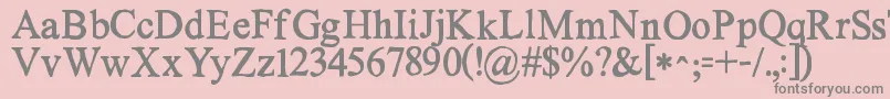 Kgnoregretssolid Font – Gray Fonts on Pink Background