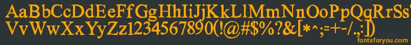 Kgnoregretssolid Font – Orange Fonts on Black Background