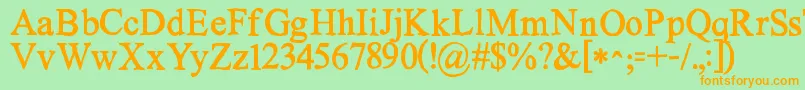 Kgnoregretssolid Font – Orange Fonts on Green Background