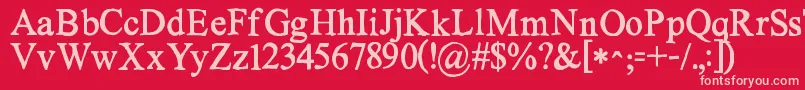 Police Kgnoregretssolid – polices roses sur fond rouge