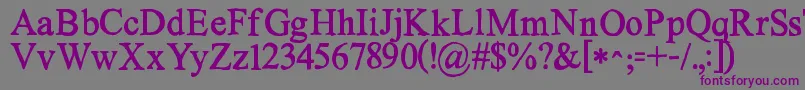 Kgnoregretssolid Font – Purple Fonts on Gray Background