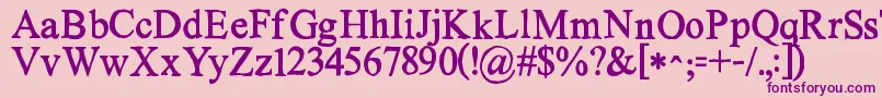 Kgnoregretssolid Font – Purple Fonts on Pink Background