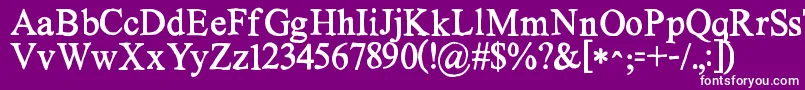 Шрифт Kgnoregretssolid – белые шрифты на фиолетовом фоне