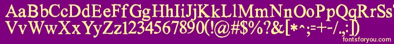 Kgnoregretssolid Font – Yellow Fonts on Purple Background