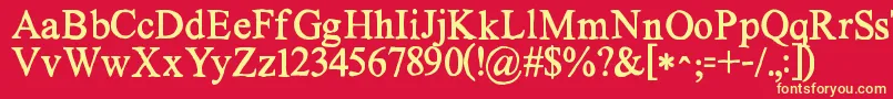 Kgnoregretssolid Font – Yellow Fonts on Red Background