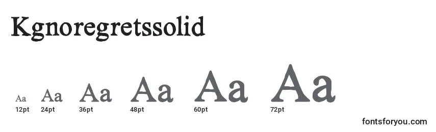 Размеры шрифта Kgnoregretssolid