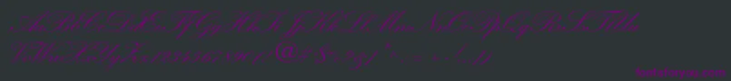 Kuenstlerscriptltstd2bold-Schriftart – Violette Schriften auf schwarzem Hintergrund