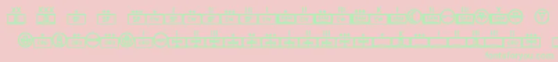 EsriMilred01 Font – Green Fonts on Pink Background